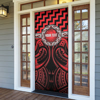 Aotearoa Ngapuhi Personalised Door Cover Maori Iwi Poutama Puhoro Tattoo LT14 - Polynesian Pride