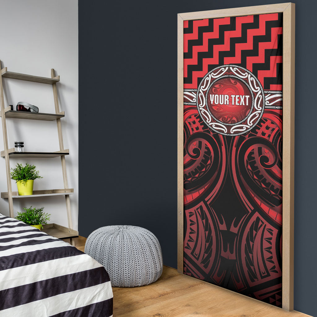 Aotearoa Ngapuhi Personalised Door Cover Maori Iwi Poutama Puhoro Tattoo LT14 - Polynesian Pride