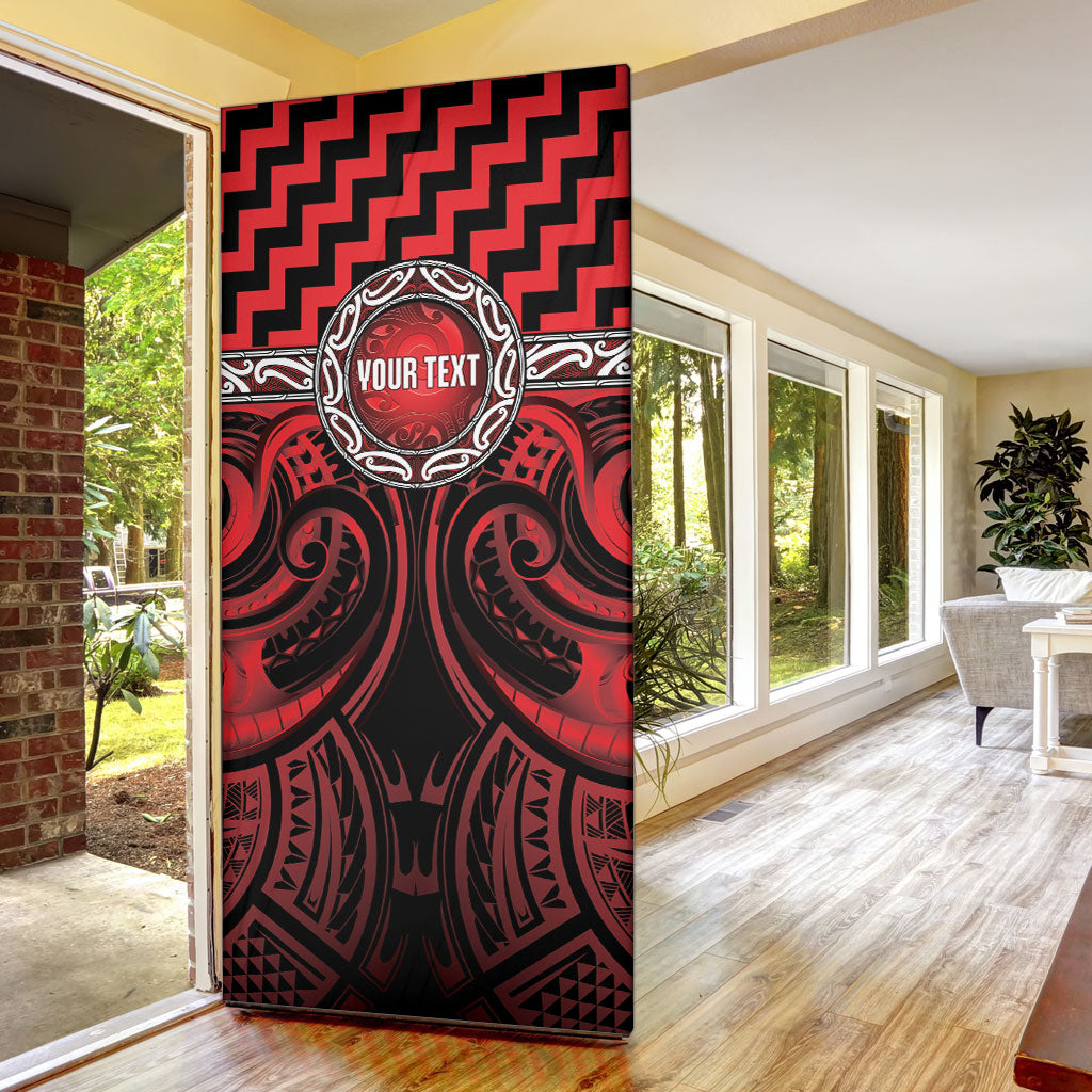 Aotearoa Ngapuhi Personalised Door Cover Maori Iwi Poutama Puhoro Tattoo LT14 - Polynesian Pride