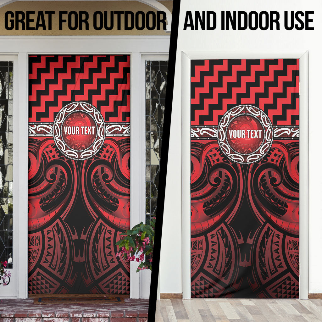 Aotearoa Ngapuhi Personalised Door Cover Maori Iwi Poutama Puhoro Tattoo LT14 - Polynesian Pride
