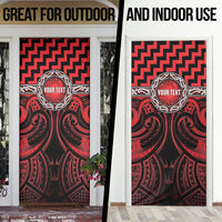 Aotearoa Ngapuhi Personalised Door Cover Maori Iwi Poutama Puhoro Tattoo LT14 - Polynesian Pride