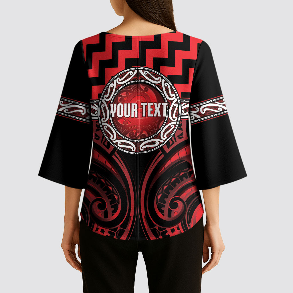 Aotearoa Ngapuhi Personalised Kimono Sleeve Blouse Maori Iwi Poutama Puhoro Tattoo LT14 - Polynesian Pride