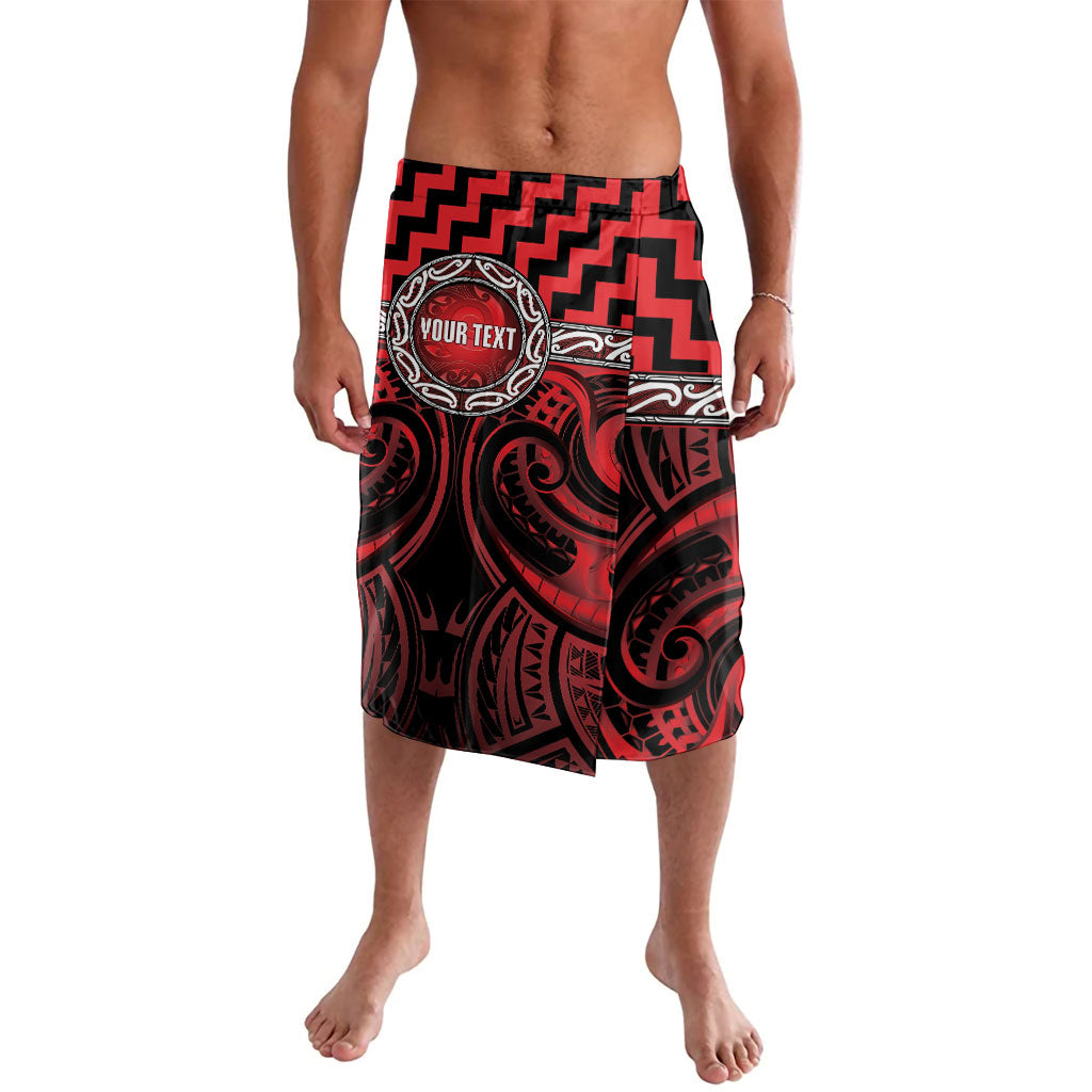 Aotearoa Ngapuhi Personalised Lavalava Maori Iwi Poutama Puhoro Tattoo LT14 Red - Polynesian Pride
