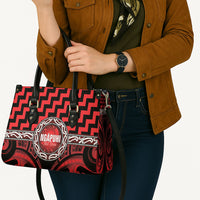 Aotearoa Ngapuhi Leather Bag Maori Iwi Poutama Puhoro Tattoo LT14 - Polynesian Pride