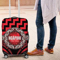 Aotearoa Ngapuhi Luggage Cover Maori Iwi Poutama Puhoro Tattoo LT14 Red - Polynesian Pride