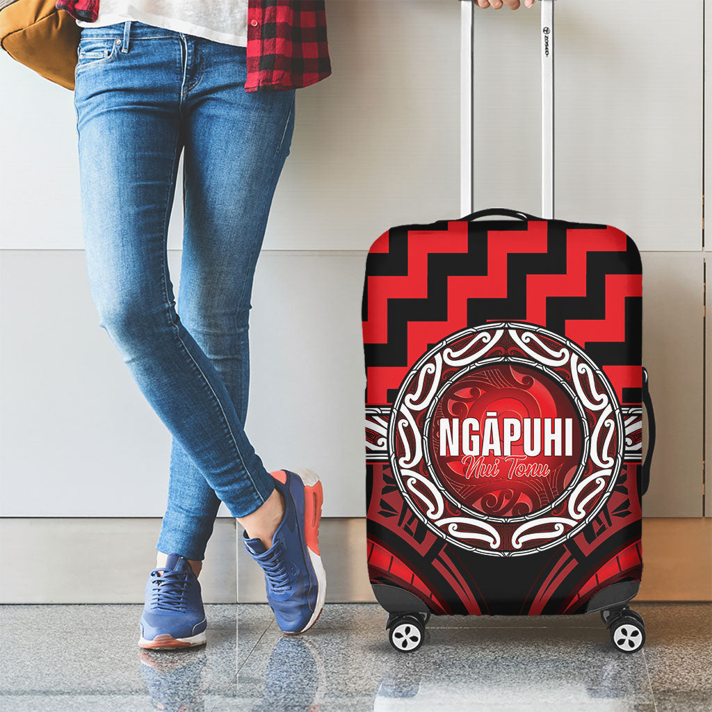 Aotearoa Ngapuhi Luggage Cover Maori Iwi Poutama Puhoro Tattoo LT14 - Polynesian Pride