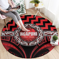 Aotearoa Ngapuhi Round Carpet Maori Iwi Poutama Puhoro Tattoo LT14 - Polynesian Pride