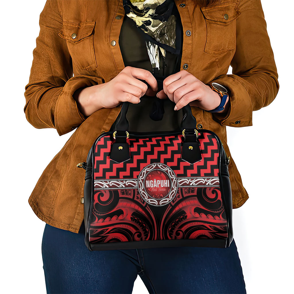 Aotearoa Ngapuhi Shoulder Handbag Maori Iwi Poutama Puhoro Tattoo LT14 - Polynesian Pride