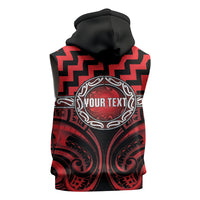 Aotearoa Ngapuhi Personalised Sleeveless Hoodie Maori Iwi Poutama Puhoro Tattoo LT14 - Polynesian Pride
