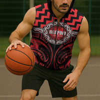 Aotearoa Ngapuhi Personalised Sleeveless Zip Hoodie Maori Iwi Poutama Puhoro Tattoo LT14 - Polynesian Pride