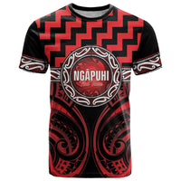 Aotearoa Ngapuhi Personalised T Shirt Maori Iwi Poutama Puhoro Tattoo LT14 Red - Polynesian Pride