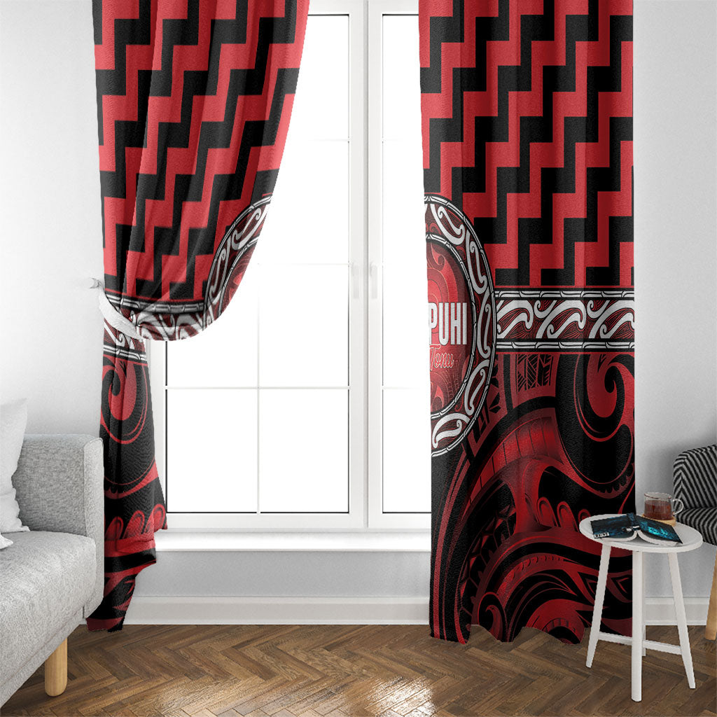 Aotearoa Ngapuhi Window Curtain Maori Iwi Poutama Puhoro Tattoo LT14 - Polynesian Pride