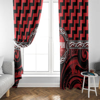 Aotearoa Ngapuhi Window Curtain Maori Iwi Poutama Puhoro Tattoo LT14 - Polynesian Pride