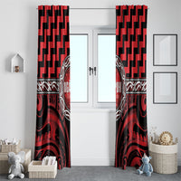 Aotearoa Ngapuhi Window Curtain Maori Iwi Poutama Puhoro Tattoo LT14 - Polynesian Pride