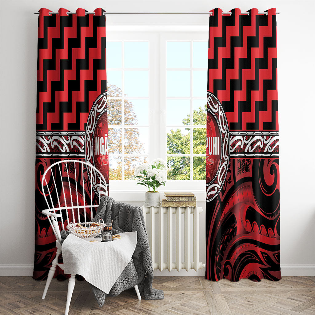 Aotearoa Ngapuhi Window Curtain Maori Iwi Poutama Puhoro Tattoo LT14 - Polynesian Pride