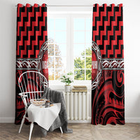 Aotearoa Ngapuhi Window Curtain Maori Iwi Poutama Puhoro Tattoo LT14 - Polynesian Pride