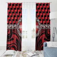 Aotearoa Ngapuhi Window Curtain Maori Iwi Poutama Puhoro Tattoo LT14 - Polynesian Pride