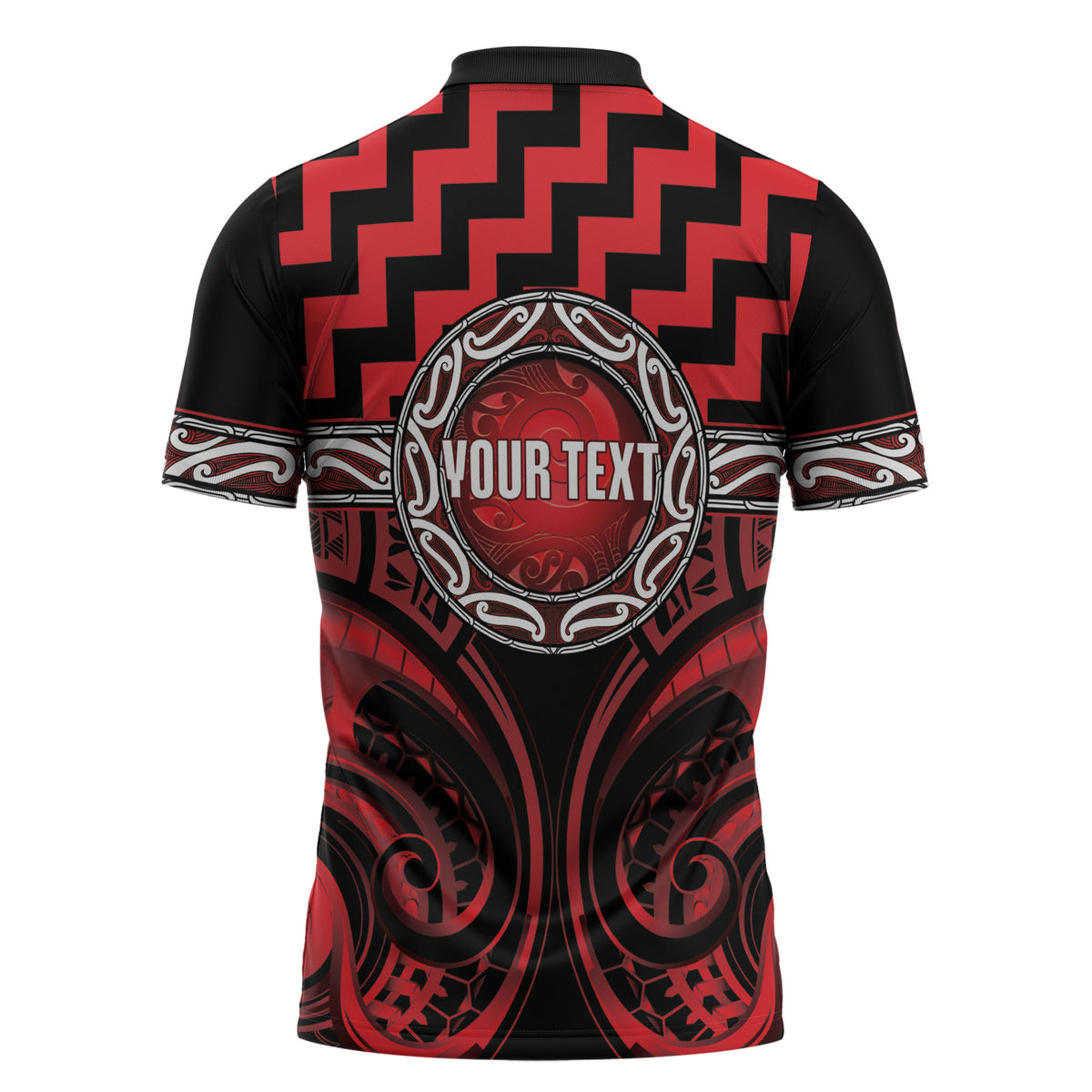 Aotearoa Ngapuhi Personalised Zipper Polo Shirt Maori Iwi Poutama Puhoro Tattoo LT14 - Polynesian Pride