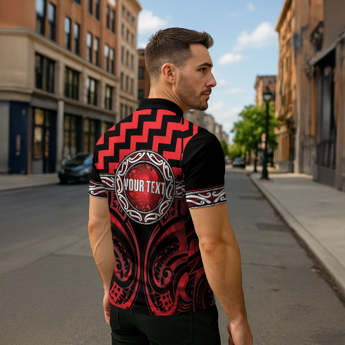 Aotearoa Ngapuhi Personalised Zipper Polo Shirt Maori Iwi Poutama Puhoro Tattoo LT14 - Polynesian Pride