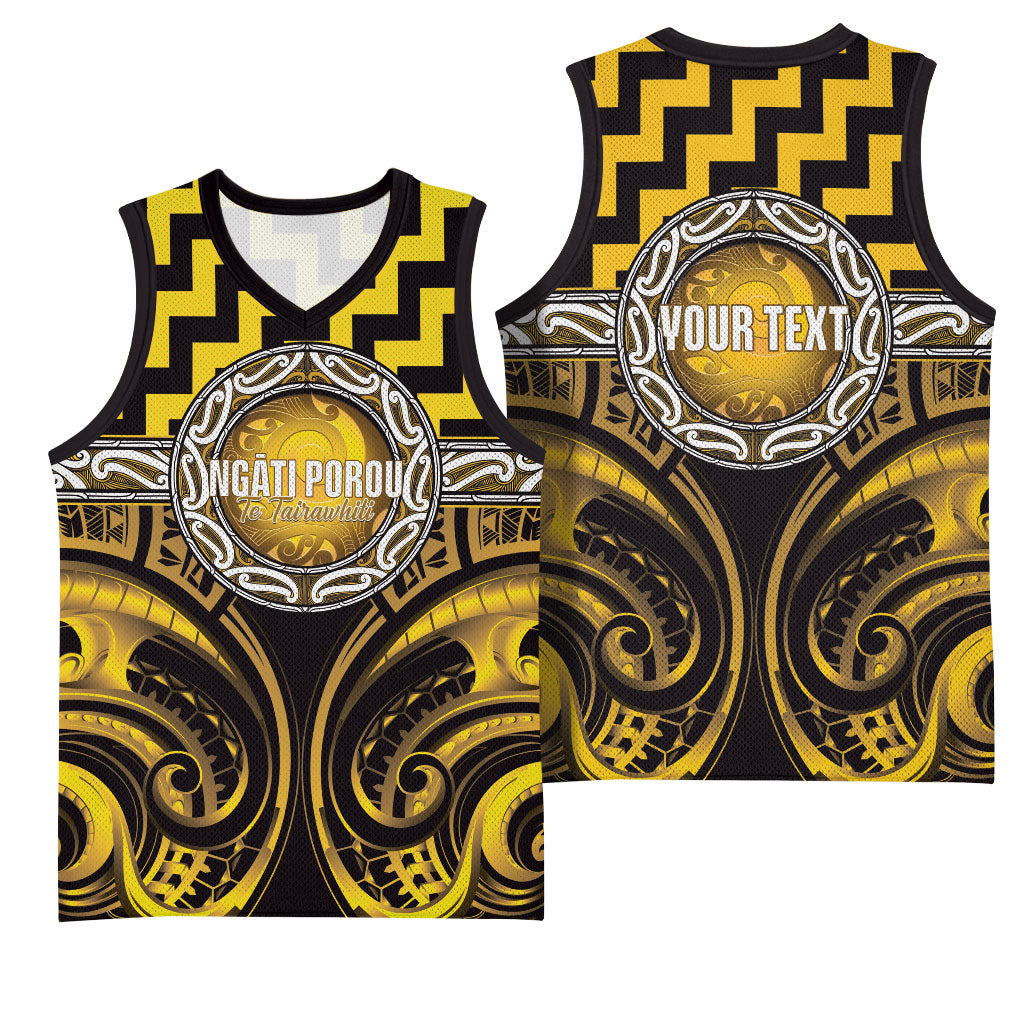 Aotearoa Ngati Porou Personalised Basketball Jersey Maori Iwi Poutama Puhoro Tattoo LT14 - Polynesian Pride