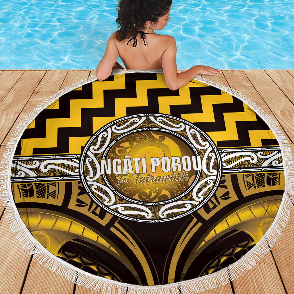 Aotearoa Ngati Porou Beach Blanket Maori Iwi Poutama Puhoro Tattoo LT14 - Polynesian Pride
