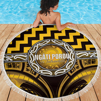 Aotearoa Ngati Porou Beach Blanket Maori Iwi Poutama Puhoro Tattoo LT14 - Polynesian Pride