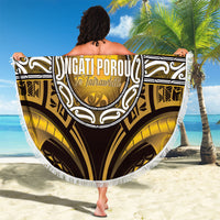 Aotearoa Ngati Porou Beach Blanket Maori Iwi Poutama Puhoro Tattoo LT14 - Polynesian Pride
