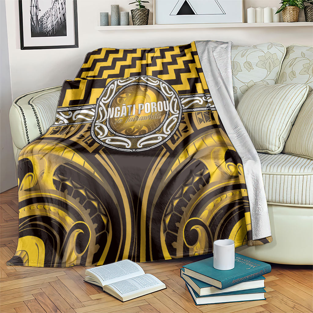 Aotearoa Ngati Porou Blanket Maori Iwi Poutama Puhoro Tattoo LT14 Yellow - Polynesian Pride