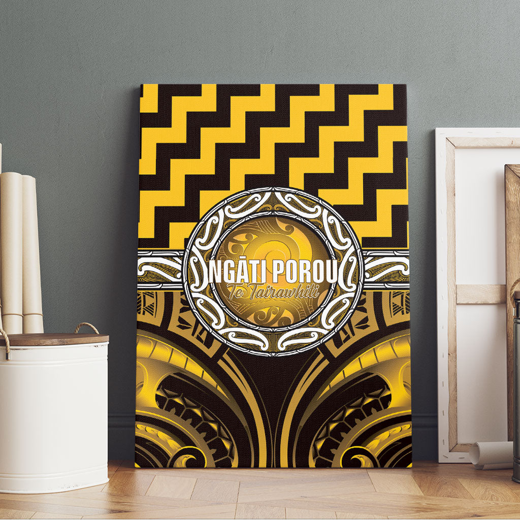 Aotearoa Ngati Porou Canvas Wall Art Maori Iwi Poutama Puhoro Tattoo LT14 - Polynesian Pride