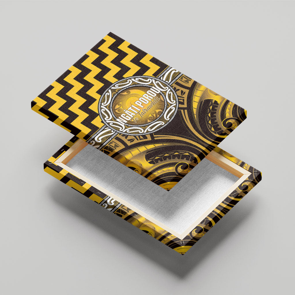 Aotearoa Ngati Porou Canvas Wall Art Maori Iwi Poutama Puhoro Tattoo LT14 - Polynesian Pride