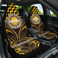 Aotearoa Ngati Porou Car Seat Cover Maori Iwi Poutama Puhoro Tattoo LT14 One Size Yellow - Polynesian Pride