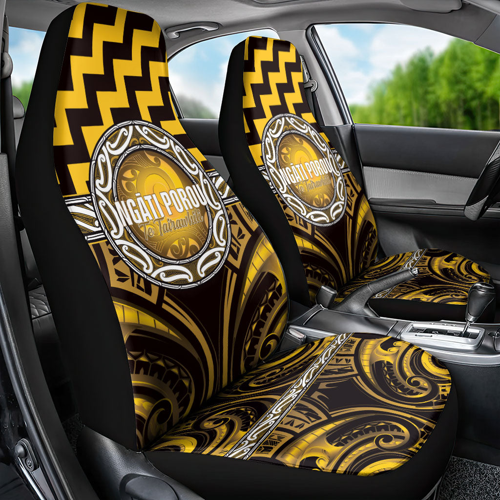 Aotearoa Ngati Porou Car Seat Cover Maori Iwi Poutama Puhoro Tattoo LT14 - Polynesian Pride