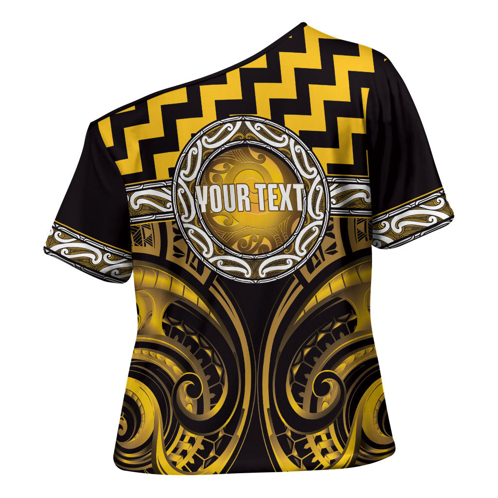 Aotearoa Ngati Porou Personalised Cross Shoulder Shirt Maori Iwi Poutama Puhoro Tattoo LT14 - Polynesian Pride