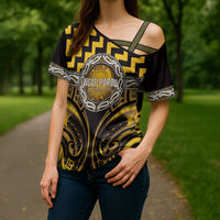 Aotearoa Ngati Porou Personalised Cross Shoulder Shirt Maori Iwi Poutama Puhoro Tattoo LT14 - Polynesian Pride