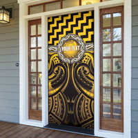 Aotearoa Ngati Porou Personalised Door Cover Maori Iwi Poutama Puhoro Tattoo LT14 - Polynesian Pride
