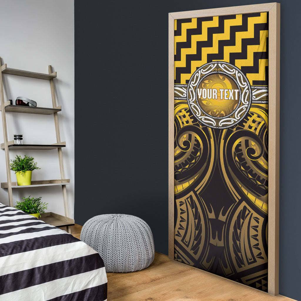 Aotearoa Ngati Porou Personalised Door Cover Maori Iwi Poutama Puhoro Tattoo LT14 - Polynesian Pride