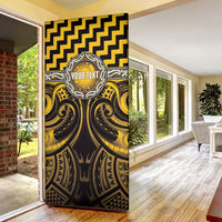 Aotearoa Ngati Porou Personalised Door Cover Maori Iwi Poutama Puhoro Tattoo LT14 - Polynesian Pride