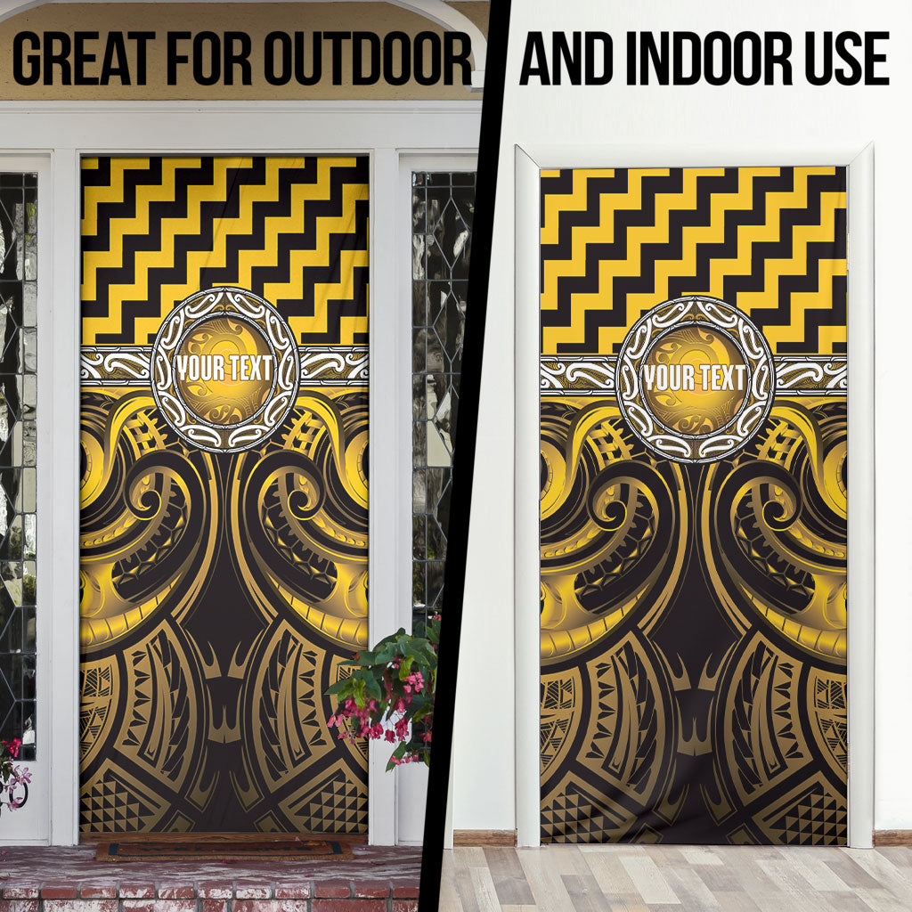 Aotearoa Ngati Porou Personalised Door Cover Maori Iwi Poutama Puhoro Tattoo LT14 - Polynesian Pride