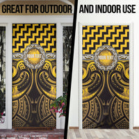 Aotearoa Ngati Porou Personalised Door Cover Maori Iwi Poutama Puhoro Tattoo LT14 - Polynesian Pride