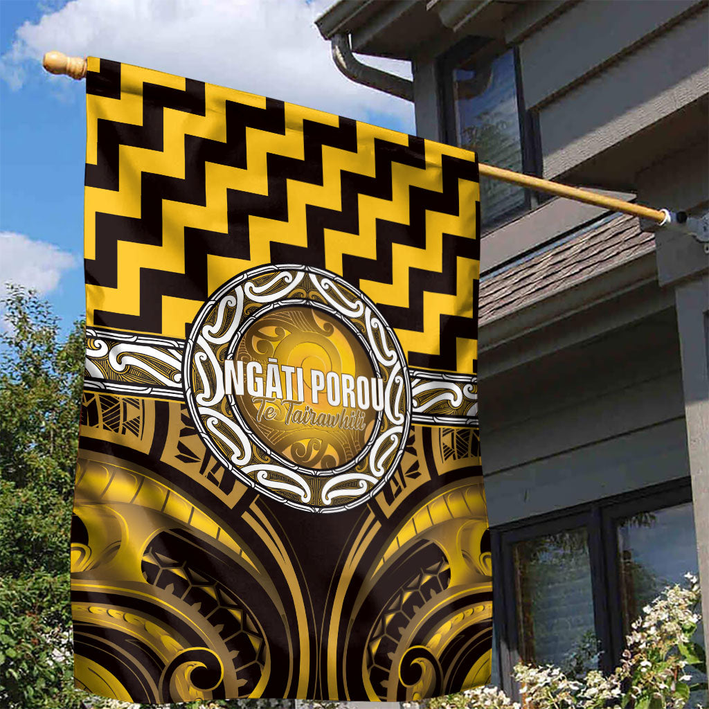 Aotearoa Ngati Porou Garden Flag Maori Iwi Poutama Puhoro Tattoo LT14 - Polynesian Pride