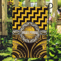 Aotearoa Ngati Porou Garden Flag Maori Iwi Poutama Puhoro Tattoo LT14 Garden Flag Yellow - Polynesian Pride