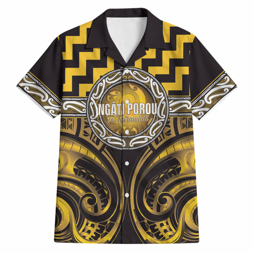 Aotearoa Ngati Porou Personalised Hawaiian Shirt Maori Iwi Poutama Puhoro Tattoo LT14 Yellow - Polynesian Pride