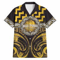 Aotearoa Ngati Porou Personalised Hawaiian Shirt Maori Iwi Poutama Puhoro Tattoo LT14 Yellow - Polynesian Pride