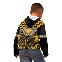 Aotearoa Ngati Porou Personalised Kid Hoodie Maori Iwi Poutama Puhoro Tattoo LT14 - Polynesian Pride