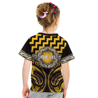 Aotearoa Ngati Porou Personalised Kid T Shirt Maori Iwi Poutama Puhoro Tattoo LT14 - Polynesian Pride