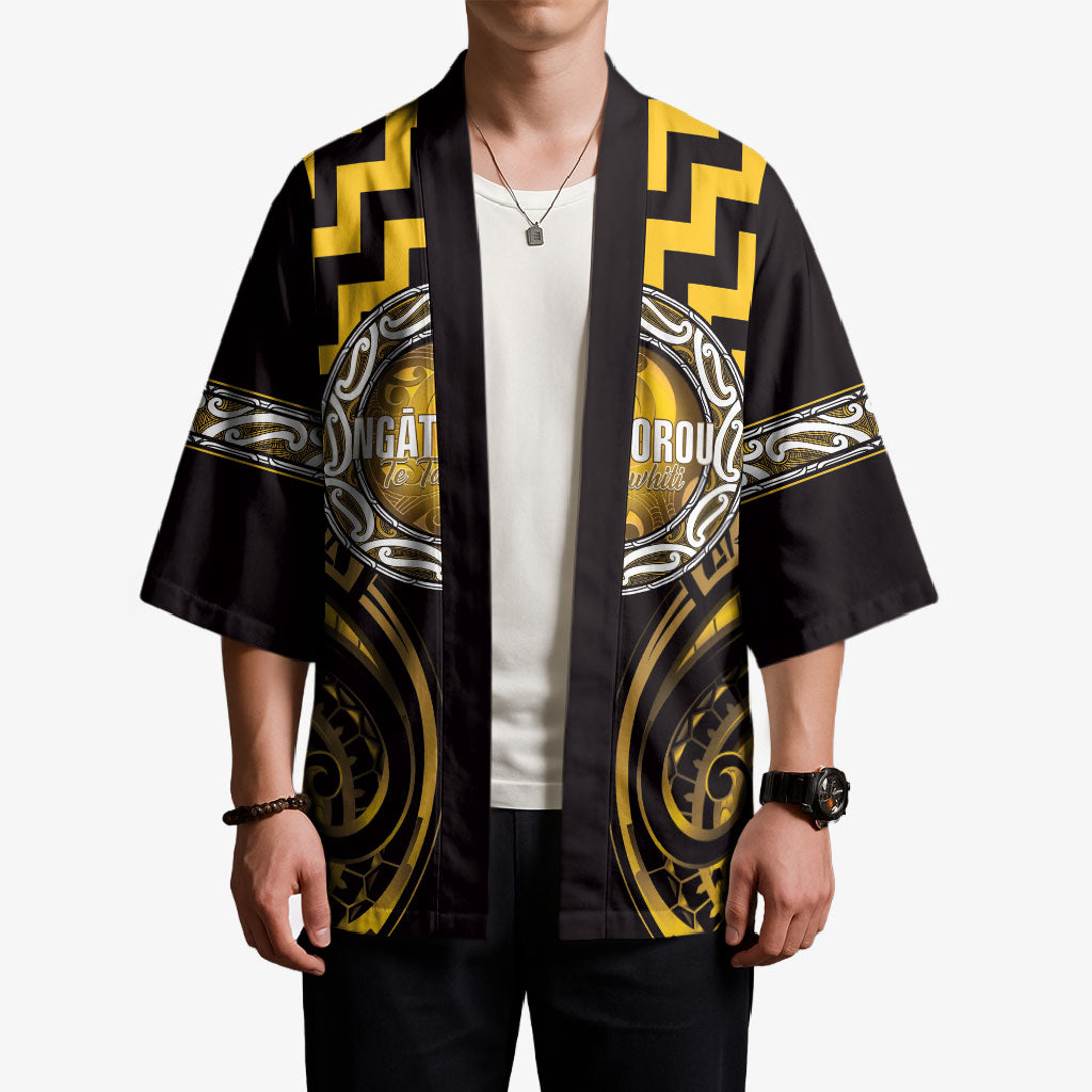 Aotearoa Ngati Porou Personalised Kimono Maori Iwi Poutama Puhoro Tattoo LT14 - Polynesian Pride