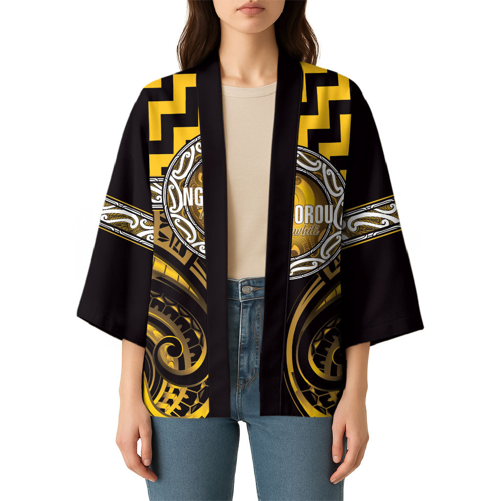 Aotearoa Ngati Porou Personalised Kimono Maori Iwi Poutama Puhoro Tattoo LT14 - Polynesian Pride