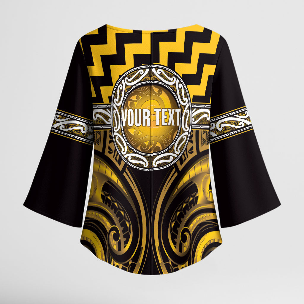 Aotearoa Ngati Porou Personalised Kimono Sleeve Blouse Maori Iwi Poutama Puhoro Tattoo LT14 - Polynesian Pride