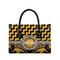 Aotearoa Ngati Porou Leather Bag Maori Iwi Poutama Puhoro Tattoo LT14 - Polynesian Pride