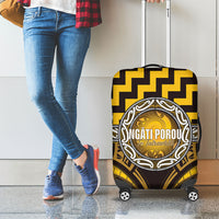 Aotearoa Ngati Porou Luggage Cover Maori Iwi Poutama Puhoro Tattoo LT14 - Polynesian Pride